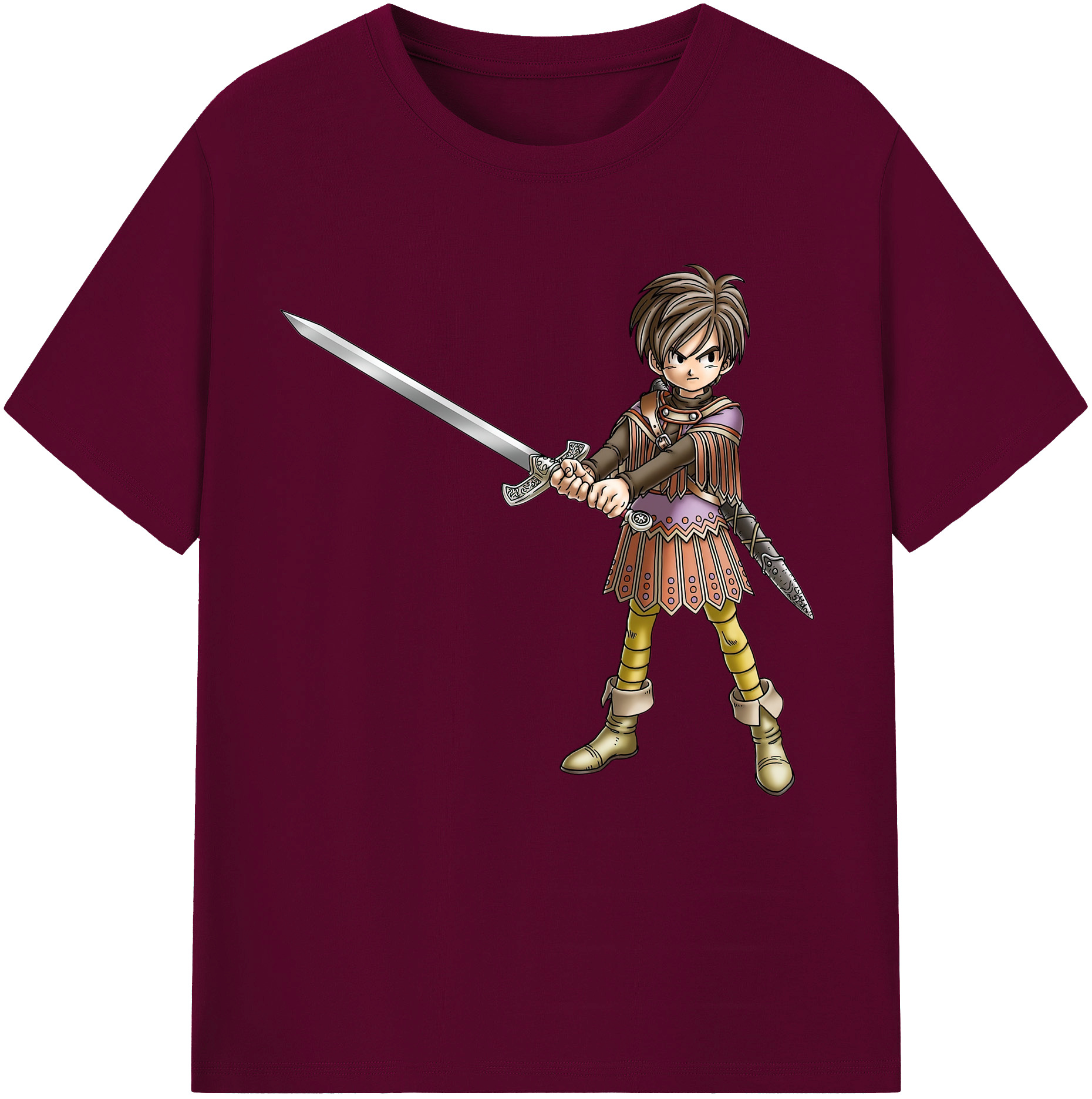 （画像用） ドラゴンクエスト Doragon Kuesuto Dragon Quest レディースカジュアルプリントTシャツ（綿100％）